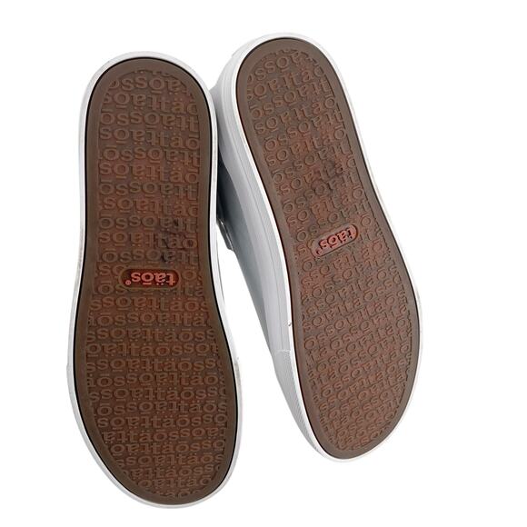 Taos Plim Soul Luxe Sneaker in Metallic Silver Size 6 Quiet Luxury Leather - Picture 8 of 10